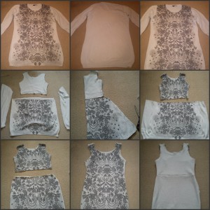 jumper dress collage